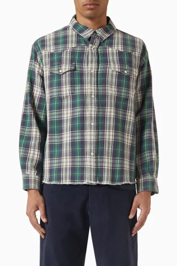 Plaid Western Shirt in Cotton