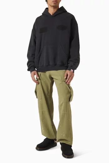 Wide Leg Cargo Pants in Cotton