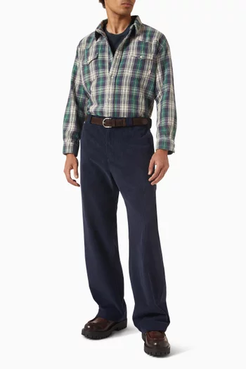 تي شيرت رياضي كلاسيكي بجيب وتصميم غربي قطن