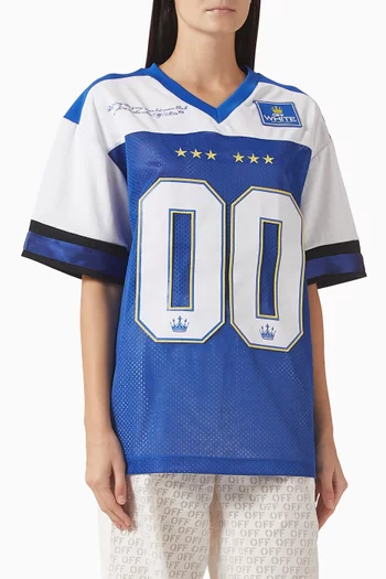 00 Royal Football Logo T-shirt in Mesh
