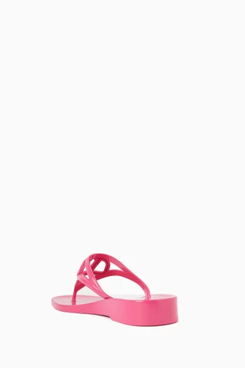VLogo Signature Thong Sandals in Rubber