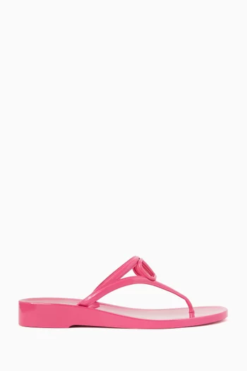 VLogo Signature Thong Sandals in Rubber