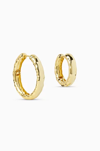 أقراط دائرية ليكويد نحاس مطلي بلون ذهبي