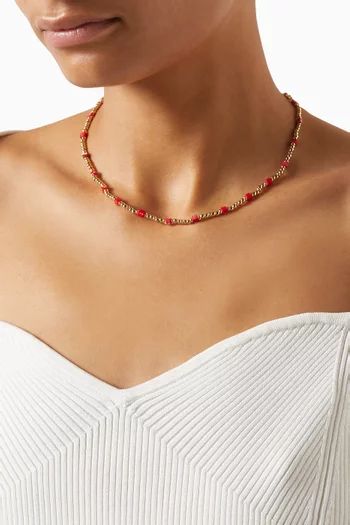 قلادة ذا كوستا ديل سول نحاس مطلي ذهب عيار 14