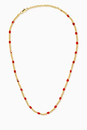 قلادة ذا كوستا ديل سول نحاس مطلي ذهب عيار 14