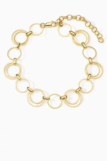 خلخال ذا توليدو نحاس مطلي بلون ذهبي