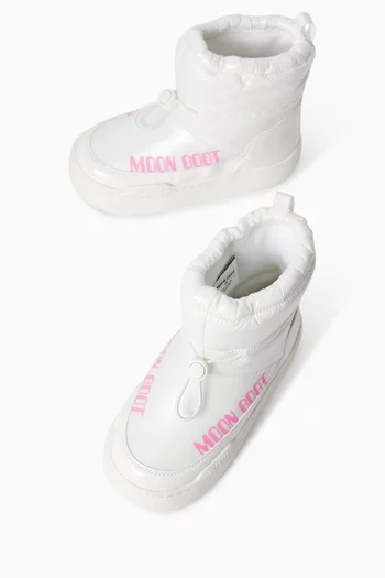 حذاء بوت بارك تيوب بتصميم لامع نايلون