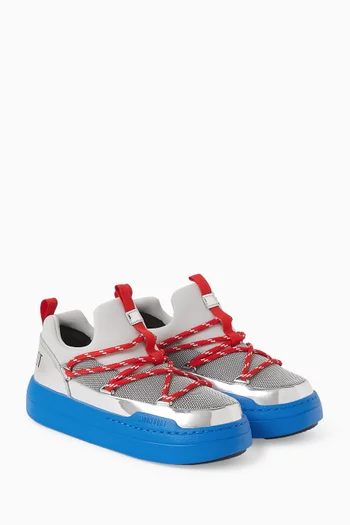 سنيكرز أسفل الكاحل بأربطة للتنزه