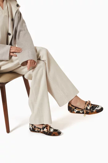 Pliaria Boat Shoes in Pony Hair & Leather