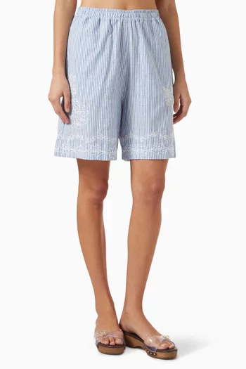Malaga Batik Shorts in Cotton-Linen