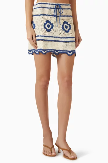 تنورة مارشا قطن وكروشيه