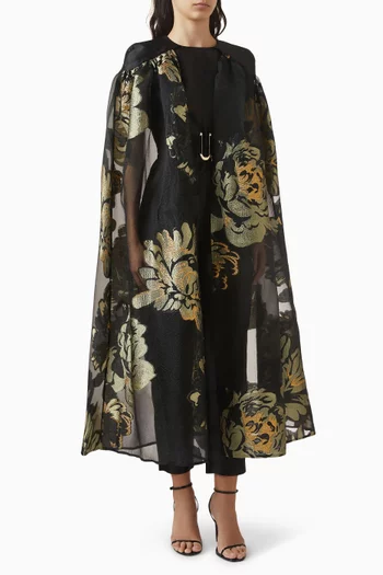 Floral Cape Jumpsuit