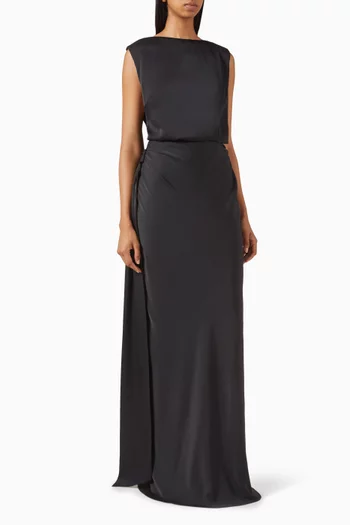 The Rocky Dress in Satin