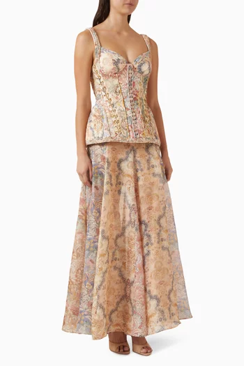 فستان ربيليون طويل كتان