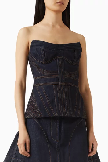 Corset Top in Denim