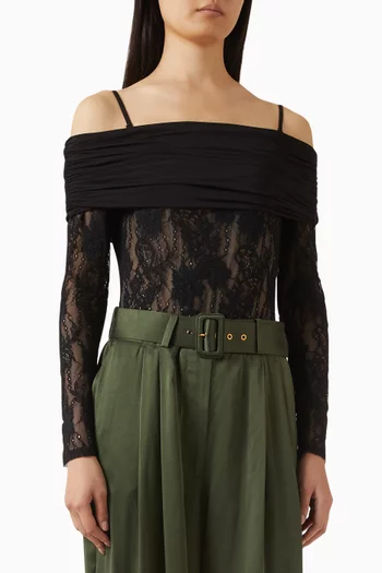Off-shoulder Bodysuit in Lace