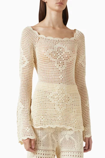 Boh Crochet Top in Cotton