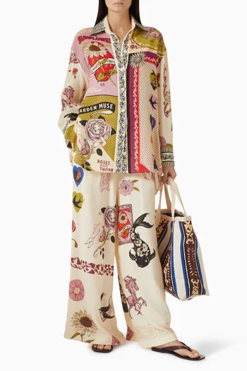 Winter Wide-leg Pants in Viscose Blend