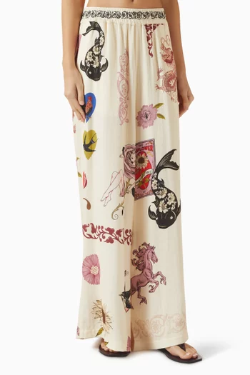 Winter Wide-leg Pants in Viscose Blend