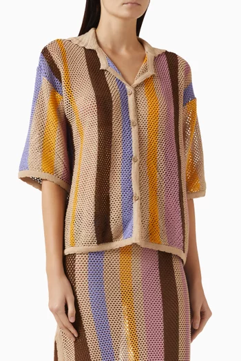 Axel Crochet Shirt in Cotton