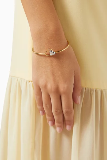 Amour Bangle in Plated Metal