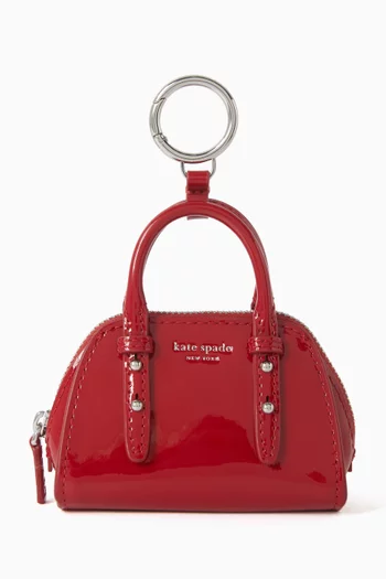 Nano Caryall Bag Charm in Patent Leather