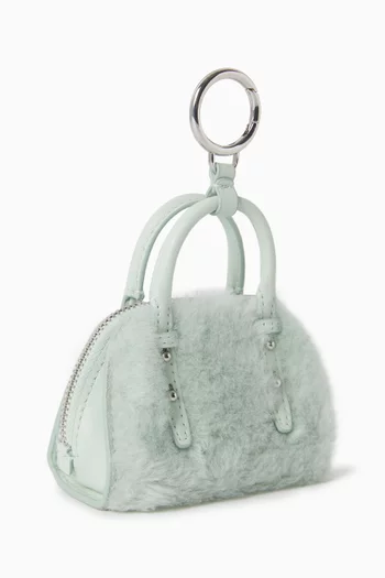 Nano Caryall Bag Charm in Shearling