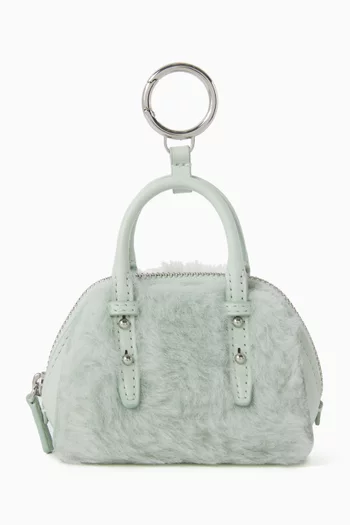 Nano Caryall Bag Charm in Shearling