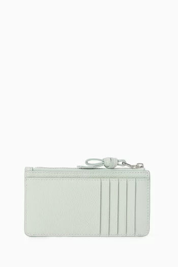 Loop East West Zip Card Case in Leather