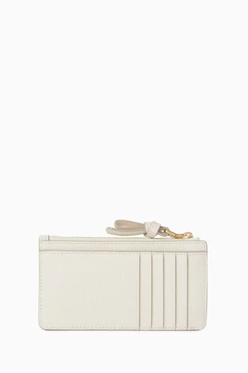 Loop East West Zip Card Case in Leather