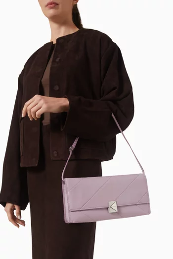 Deco Shoulder Bag in Glazed Leather