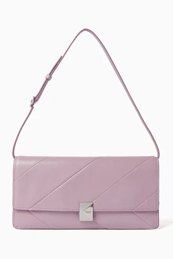 Deco Shoulder Bag in Glazed Leather