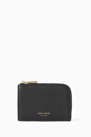 Mini Zip Card Case in Leather