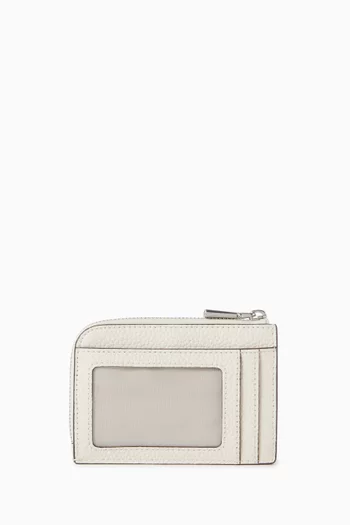 Mini Zip Card Case in Leather