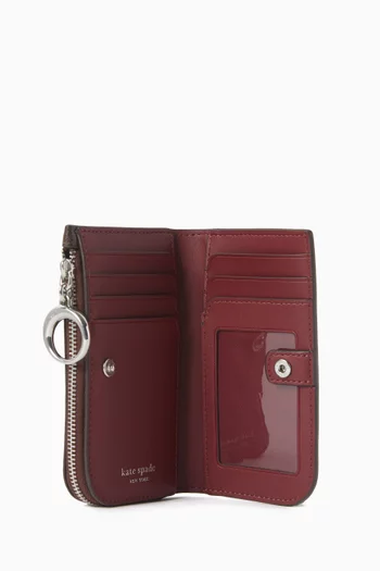Halo Small Bifold Wallet in Glazed Leather