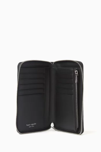 Halo Zip Wallet in Leather