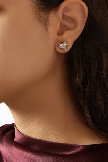 أقراط أمور مرصعة بالكريستال معدن مطلي بلون ذهبي