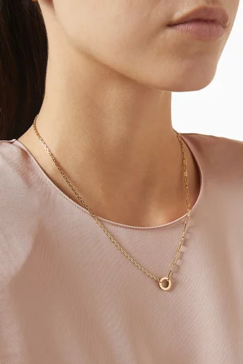 قلادة One in a Million بتصميم سلسلة بحلقات مختلفة معدن مطلي