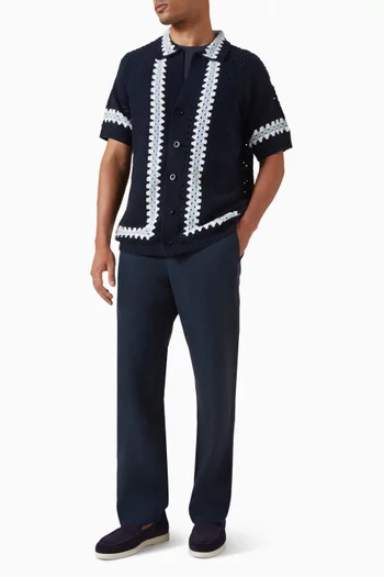 كارديغان بينتو قطن وكروشيه