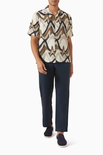 Roberto Montahna Print Shirt in Linen