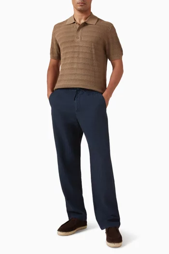 Vidal Jacquard Polo Shirt in Cotton