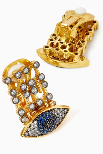 Nazar Capote Mini Clip Earrings in 24kt Gold-plated Bronze