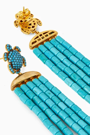 Serdarino Bodrum Earrings in 24kt Gold-plated Bronze