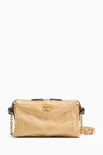 Small Panthea Swarovski® Shoulder Bag in Nappa Leather