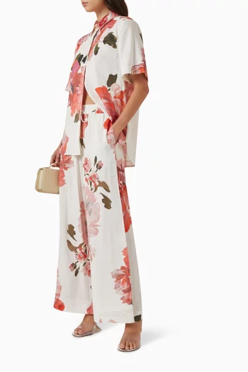 قميص فاكيشن مزيج كتان