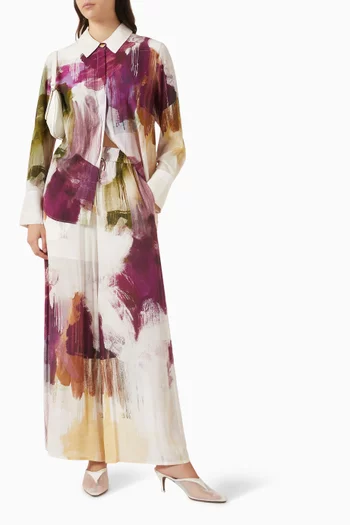 بنطال أتوميك مزين بنقشة حرير