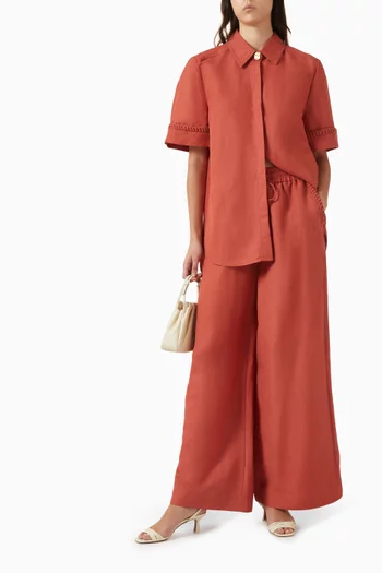 قميص تروبيز مزيج كتان