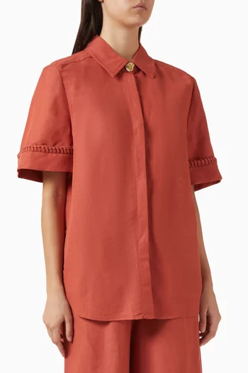 قميص تروبيز مزيج كتان