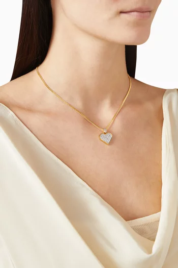 Heart Pendant Necklace in 24kt Gold-plated Silver