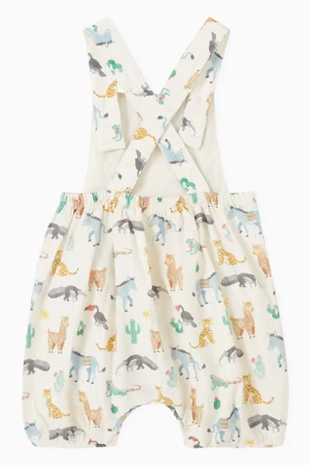 Animal Fiesta Short Overalls